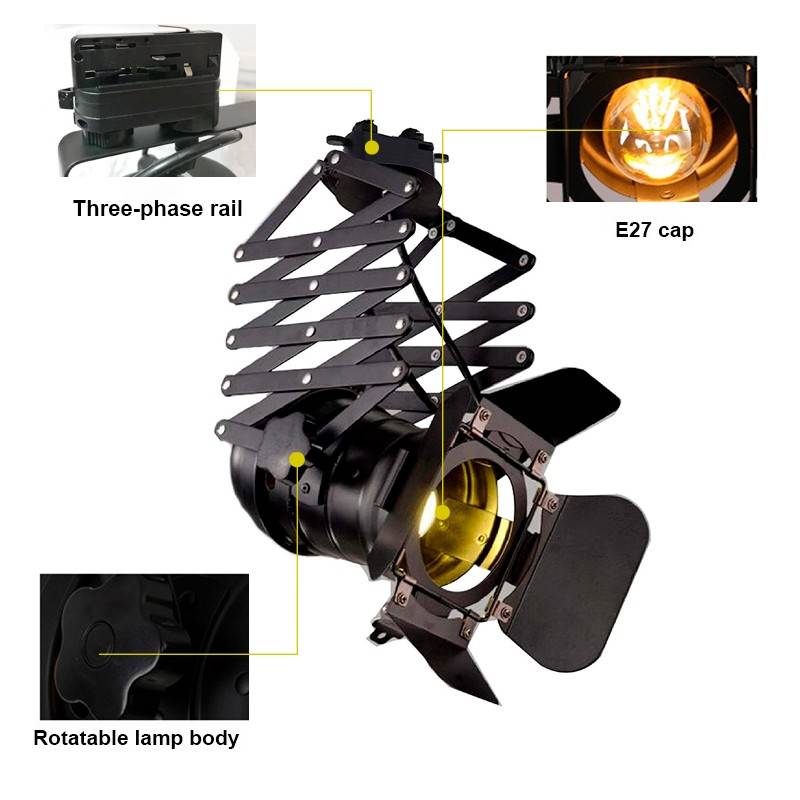 three-phase track-mounted cinema lamp three-phase track-mounted cinema lamp