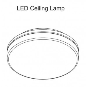 Tri-proof LED ceiling light with motion sensor - 24W - Ø33cm - IP65