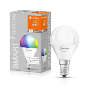 LEDVANCE Ampoule SMART+ Mini LED intelligente WiFi, E14, dimmable, couleur  variable 2700-6500K, couleurs RVB modifiables
