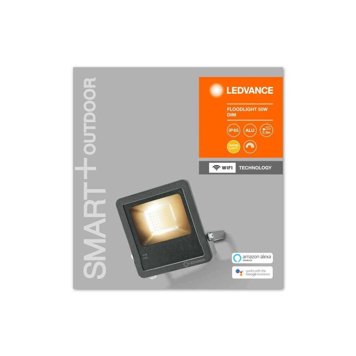 LEDVANCE Outdoor floodlight 50W SMART WiFi FLOOD DIM