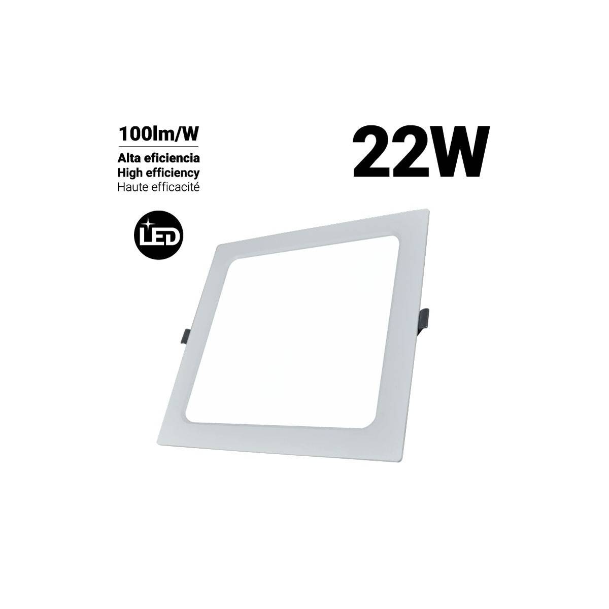 Downlight LED recessed square DOB 22W