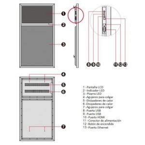 LCD wall display structure