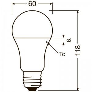 dimensions LED Bulb E27 13W LEDVANCE LED Bulb E27 13W LEDVANCE