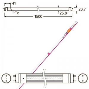 LED tubes 150cm