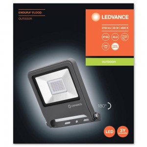 Outdoor LED floodlight 30W 2700LM IP65 | ENDURA LEDVANCE