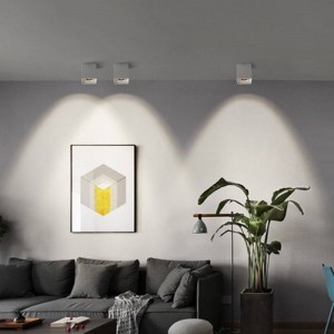 Adjustable surface downlight ring