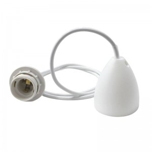 White pendant lamp for E27 bulb