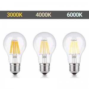 LED Filament Bulb E27 8W A60 transparent