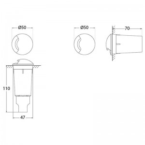 ALDO 1L FUMAGALLI IP67 recessed downlight LED spotlight ALDO 1L