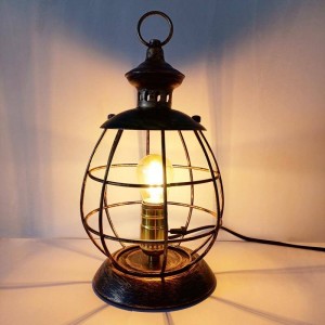 Table lamp and cage pendant