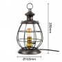 Cage table lamp and pendant lamp "Boose" G45 amber included