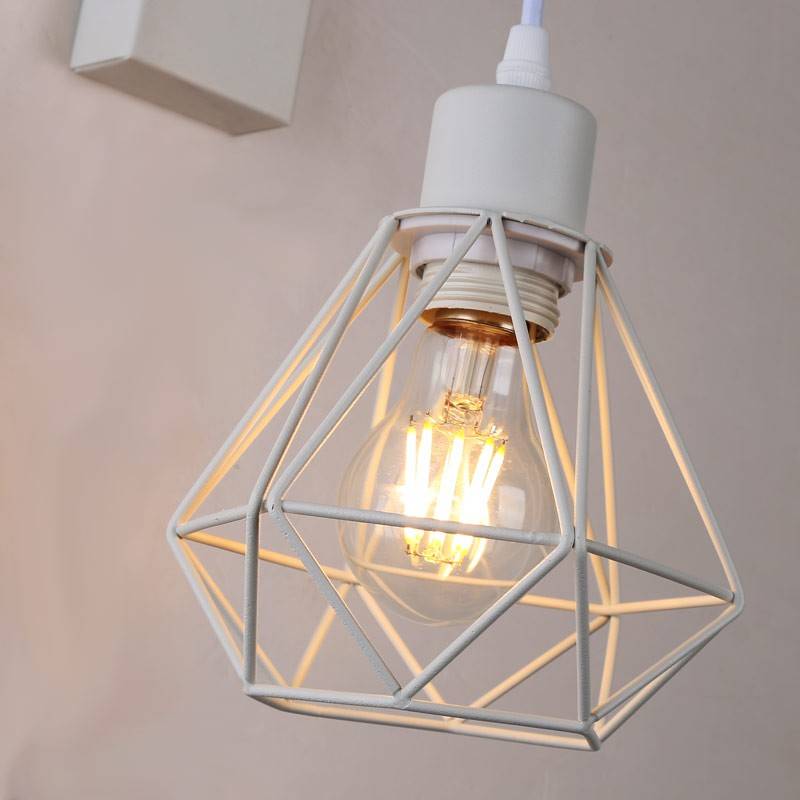 Wooden wall sconces metal cage "RODEN".