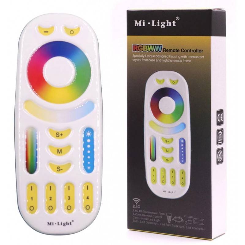 LED RGB + CCT Remote control - 4 Zones - WHITE - FUT092 - Mi Light
