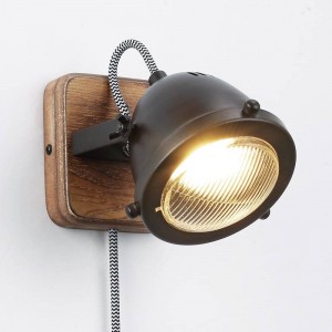 Wall light with socket and switch "MOTT" Bulb included