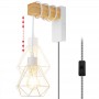 Cage wall light with switch and plug "RODEN".