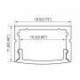 Aluminum profile for surface led strip 18x12mm