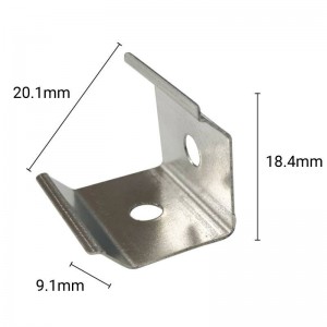 45º metal clamp for aluminum profile 18x12mm (1pc)