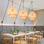 Plug-in wicker pendant lamp "Onna"