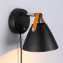 Ellen" wall sconce with cable and switch