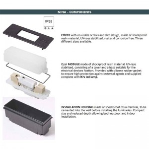 FUMAGALLI NINA 190 R7S CCT 4W IP55 recessed beacon