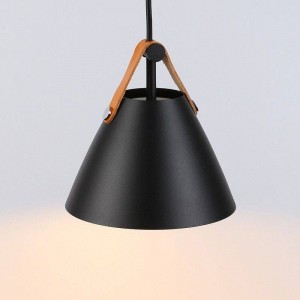 pendant lamp with leather strap