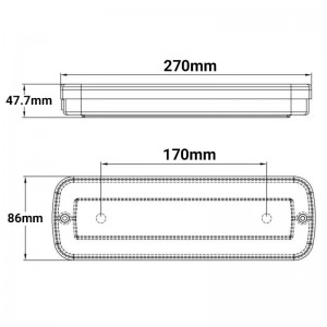 Waterproof LED emergency light IP65 3W 3 hrs of autonomy