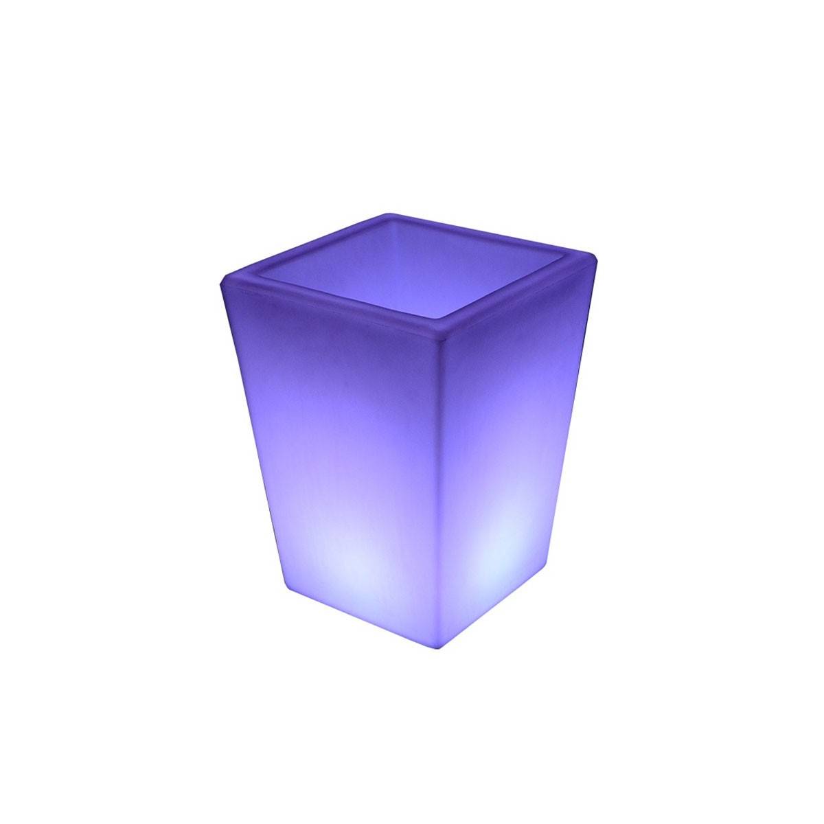 White Resin RGBW LED Planter, 40x40x55cm, 12W, IP65, Rechargeable White Resin RGBW LED Planter, 40x40x55cm, 12W, IP65, Rechargeable