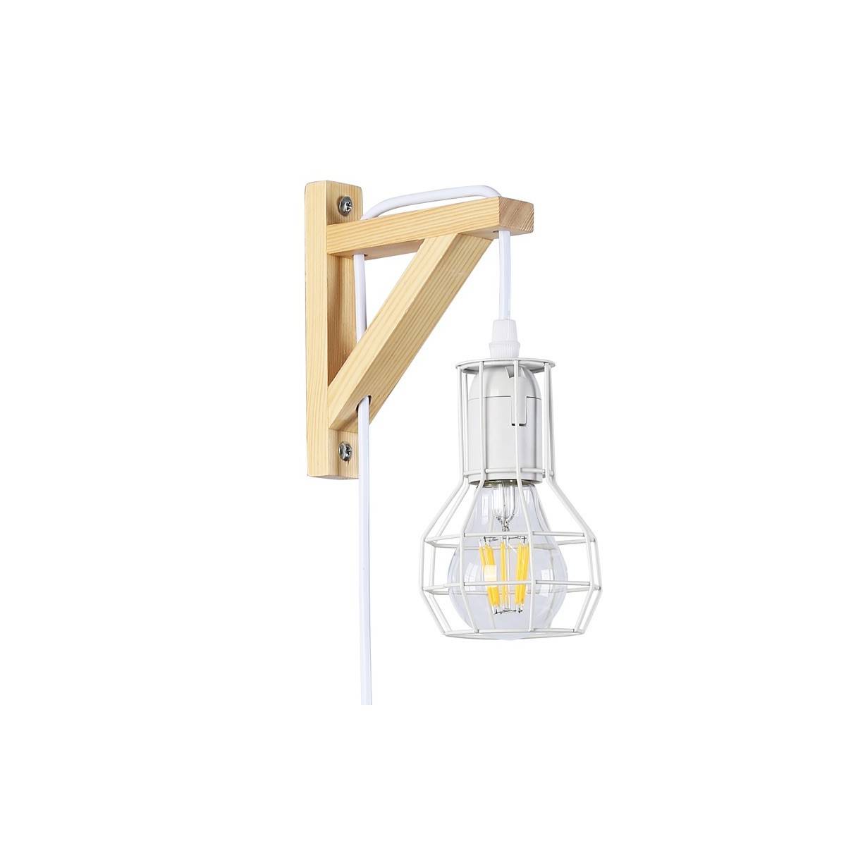 Wooden cage wall light "MICA".