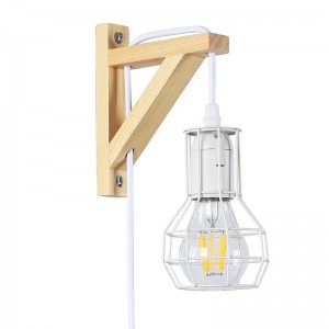 Wooden cage wall light "MICA".