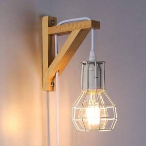 Wooden cage wall light "MICA".