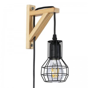 Wooden cage wall light "MICA".