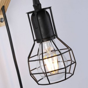 Wooden cage wall light "MICA".