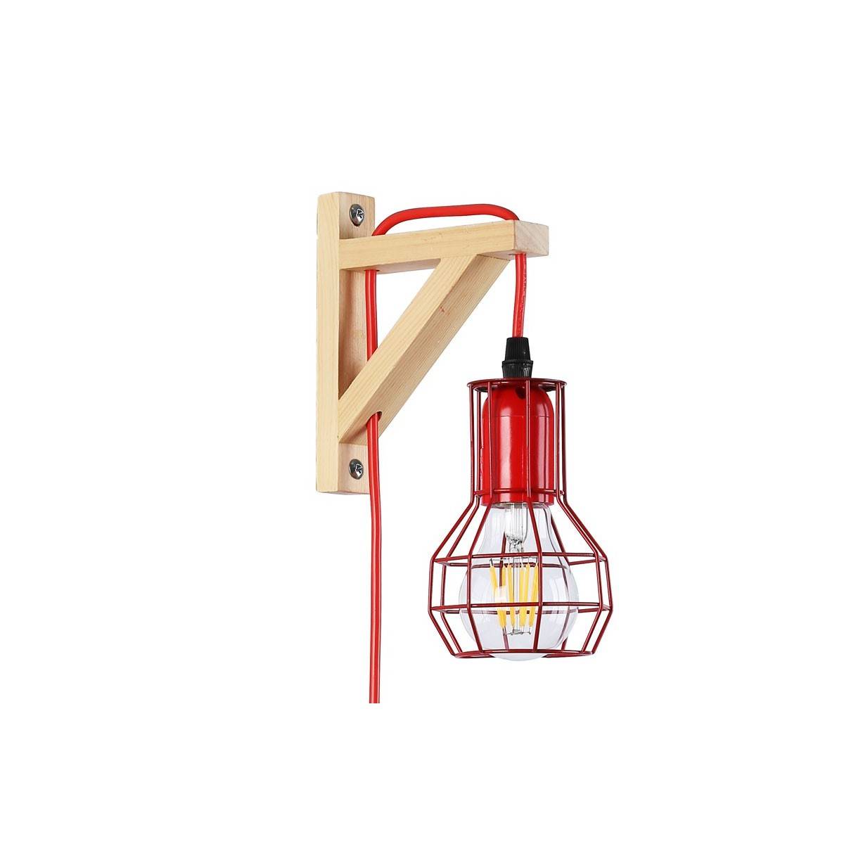 Wooden cage wall light "MICA".