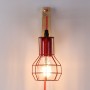 Wooden cage wall light "MICA".