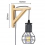 Wooden cage wall light "MICA".