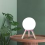 Wooden table lamp "MOON".