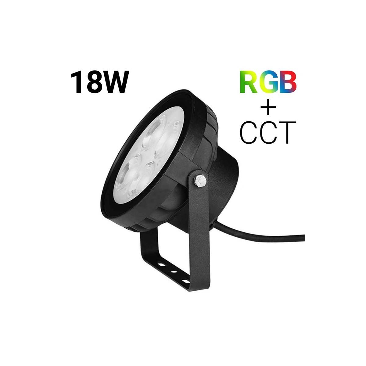 LED Floodlight 18W RGB+CCT controlled by RF/WiFi - IP66