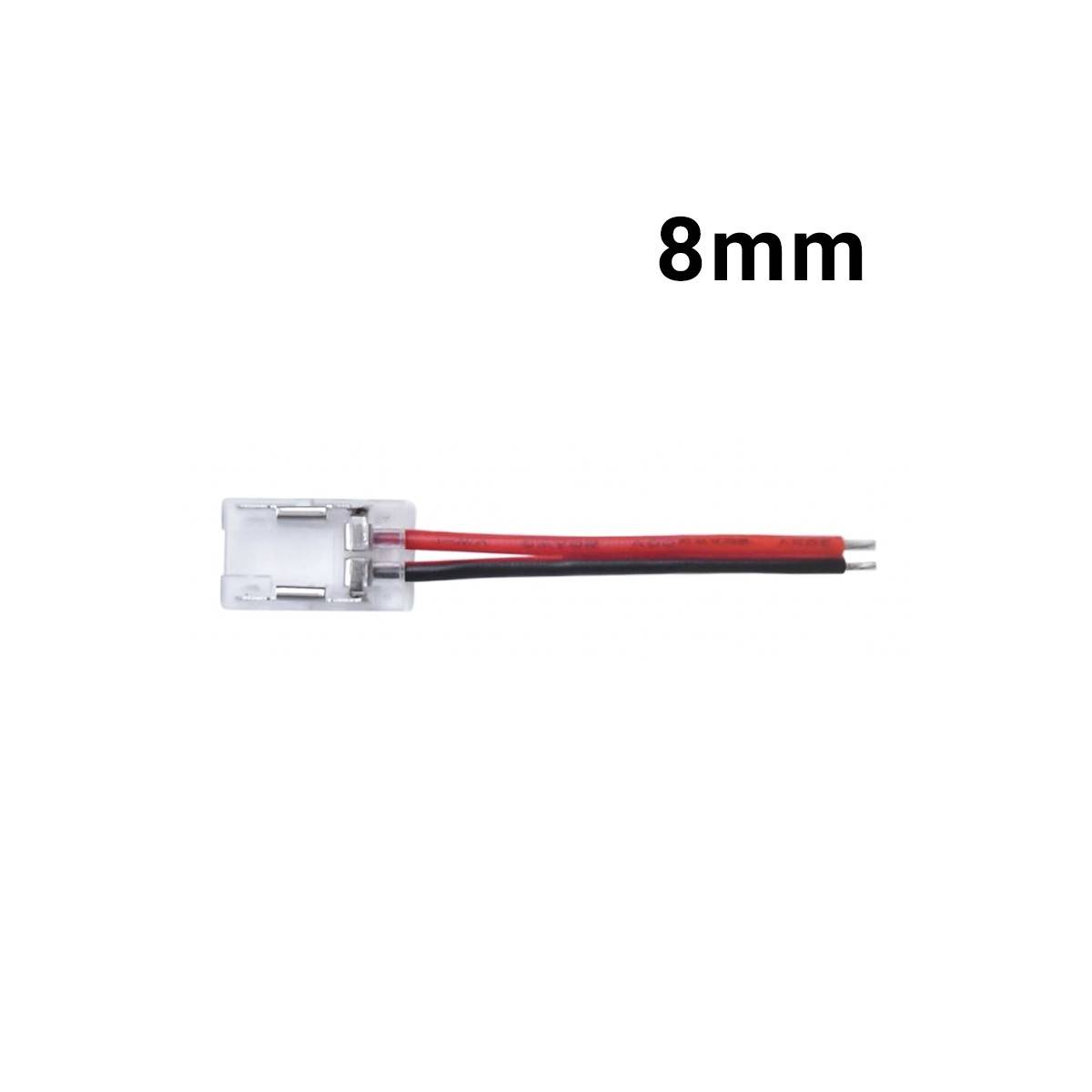 Quick connector for starting 8mm single color LED strips