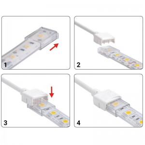 10mm IP68 RGB strip to RGB strip star connector