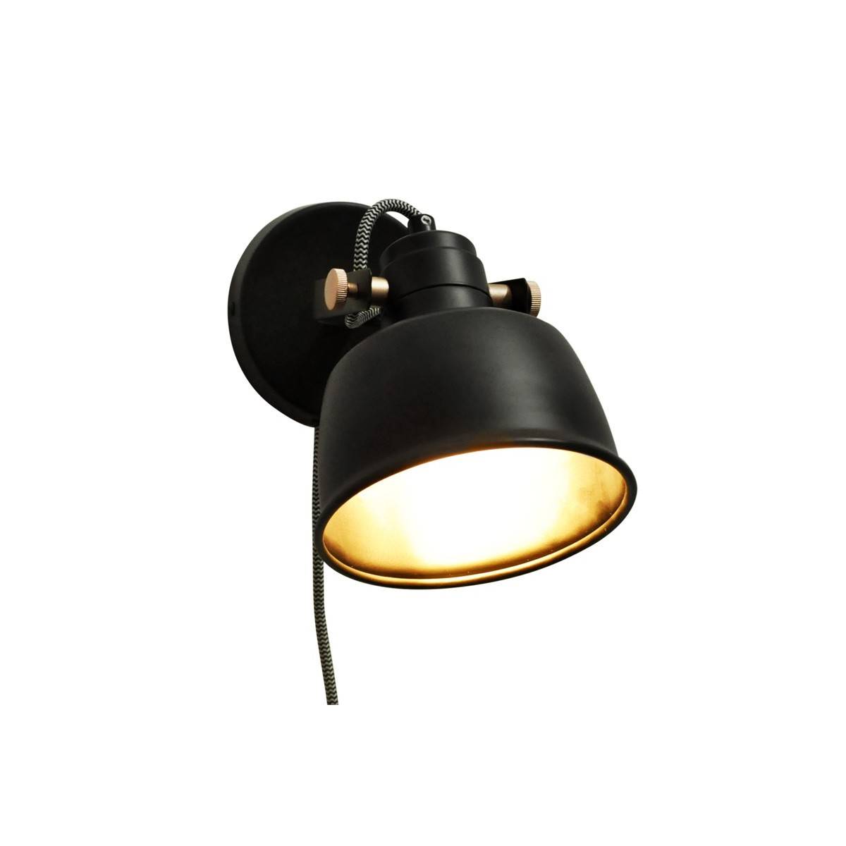 KUKKA" interior wall light with switch and socket