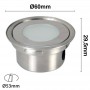 RGB 0.7W 12V-DC IP67 recessed beacon LED spotlight RGB 0.7W 12V-DC IP67