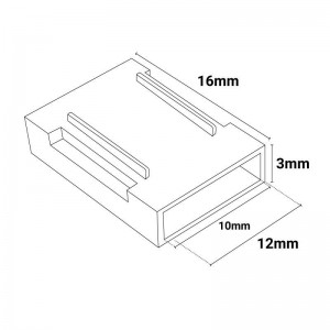 Connector for strip to strip COB CLIP INVISIBLE 2 pin 10mm IP20