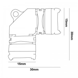 Connector "L" strip to strip RGB 10mm 4pin for corners