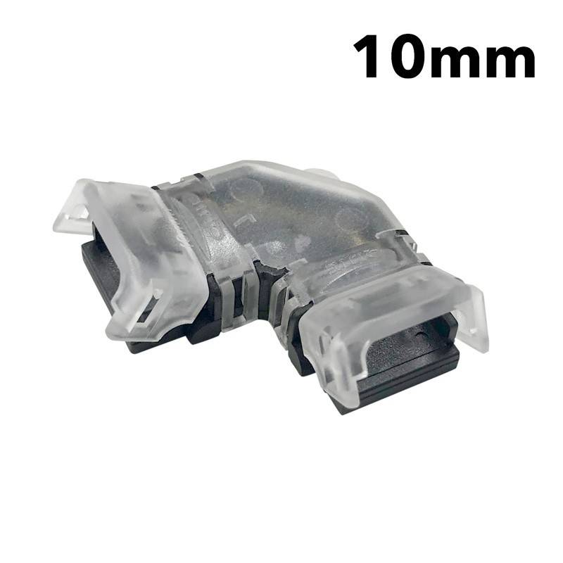 "L" corner connector for single color COB LED strip 12V/24V - 2 pins - 10mm strip