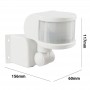 Infrared PIR Corner Motion Sensor IP44