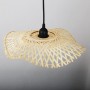 Wicker pendant lamp with pulley "ALINA".