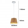 Hemp pendant lamp "MUSH".