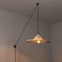 Bamboo pendant lamp with plug "NONA".