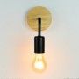 Wooden wall lamp with metal flexo "Morgan".