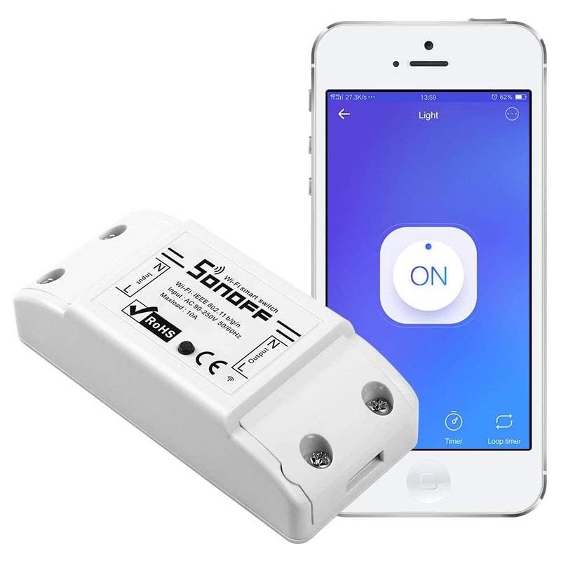 Sonoff Basic R2 Wifi DIY Interruptor Smart Switch Remote Controller Smart  Home eWeLink APP Control Works